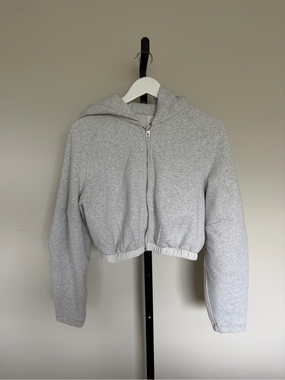 Lululemon Cropped Zip-Up Hoodie Jacket - Light Gray